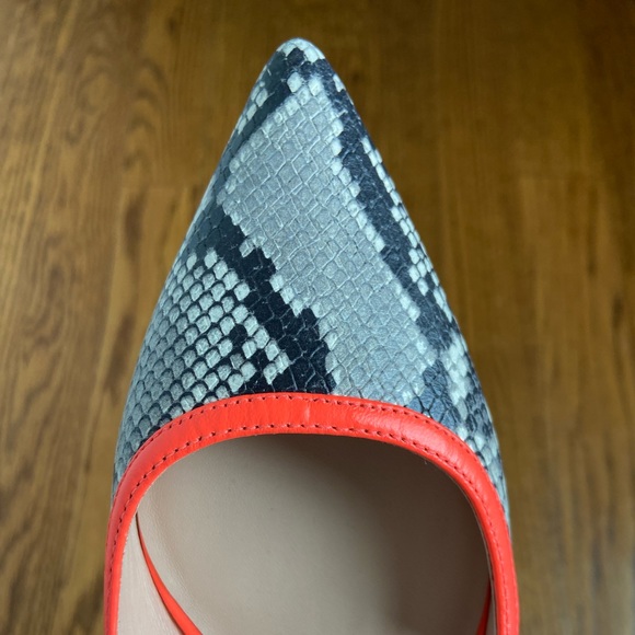⚡️Kate Spade⚡️Sunday slingback flats in snakeskin print with neon coral lining - Picture 3 of 4
